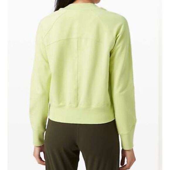 Lululemon Ready To Roll Sweatshirt M Bright Yellow Athletic Gym Workout Outdoor - Picture 3 of 9